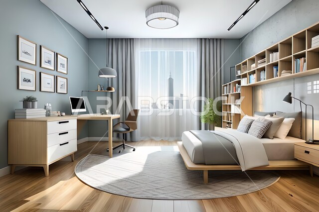 Bedroom with modern modern designs, interior decorations, antiques and accessories, upscale home furniture, modern designs, apartments and villas, interior decoration