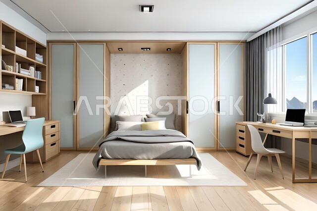 Bedroom with modern modern designs, interior decorations, antiques and accessories, upscale home furniture, modern designs, apartments and villas, interior decoration
