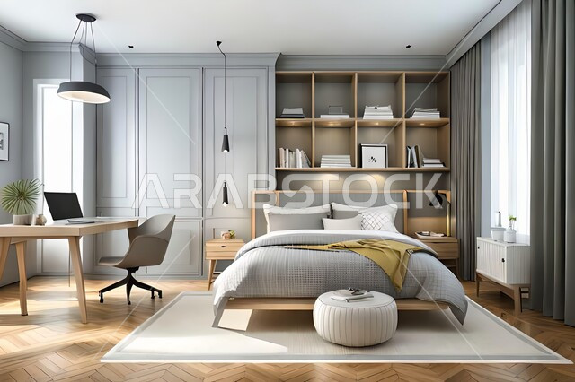 غرفه نوم بتصاميم عصرية حديثه، تحف واكسسوارات , أثاث منزلي راقي، تصاميم عصرية ، شقق وفلل سكنية ، ديكورات داخلية 