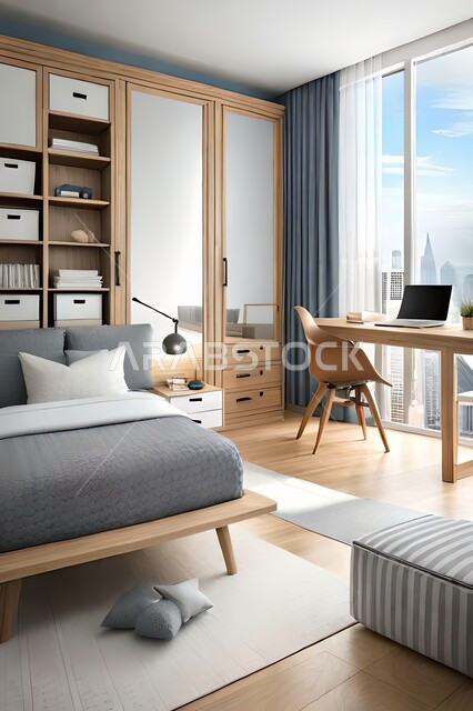 غرفة نوم  بتصاميم عصرية حديثه،  إكسسوارات وتحف , أثاث منزلي راقي، تصاميم عصرية ، شقق وفلل سكنية ، ديكورات داخلية .