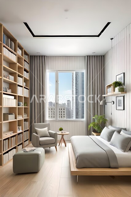 Bedroom with modern modern designs, accessories and antiques, upscale home furniture, modern designs, apartments and villas, interior decorations