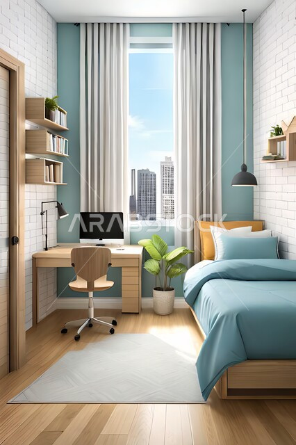 غرفة نوم  بتصاميم عصرية حديثه،  إكسسوارات وتحف , أثاث منزلي راقي، تصاميم عصرية ، شقق وفلل سكنية ، ديكورات داخلية .