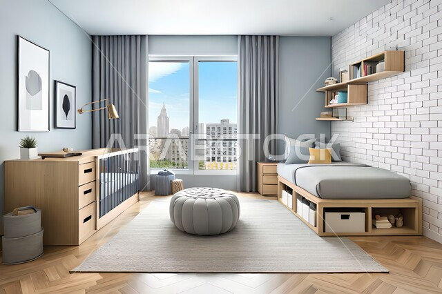 Bedroom with modern modern designs, accessories and antiques, upscale home furniture, modern designs, apartments and villas, interior decorations