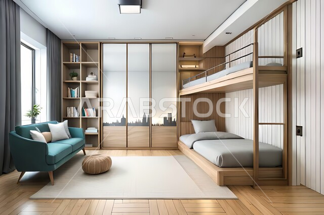 غرفة نوم أطفال بتصاميم عصرية حديثة ،  إكسسوارات اطفال ,شقق وفلل سكنية ، أثاث منزلي راقي، تصاميم عصرية ،  ديكورات داخلية .