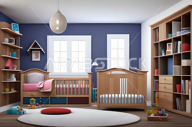 غرفة نوم أطفال بتصاميم عصرية حديثة ،  إكسسوارات اطفال ,شقق وفلل سكنية ، أثاث منزلي راقي، تصاميم عصرية ،  ديكورات داخلية .