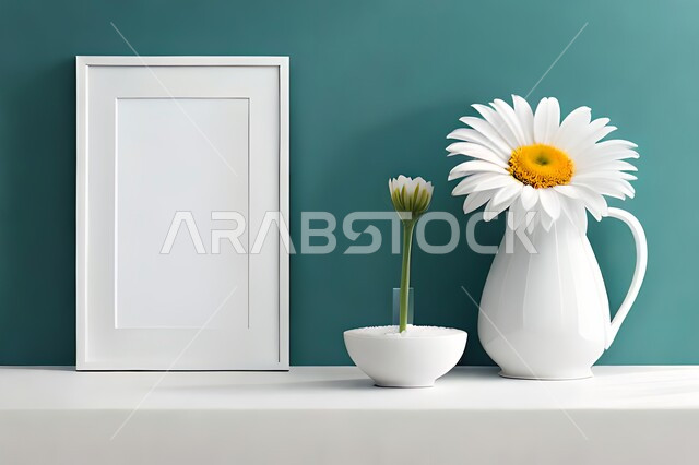 صورة مقربة لمزهرية بجانبها لوحة خشبية ، ورود وأزهار الزينة ، ديكورات ، تحف وديكورات ، اكسسوارات،  ديكور داخلي ، نباتات زينه