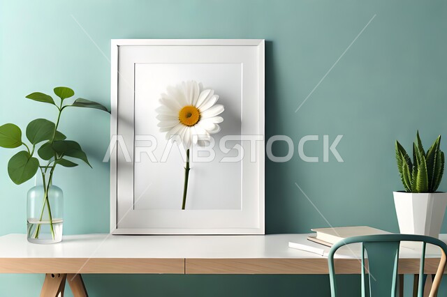 صورة مقربة لمزهرية بجانبها لوحة خشبية ، ورود وأزهار الزينة ، ديكورات ، تحف وديكورات ، اكسسوارات،  ديكور داخلي ، نباتات زينه