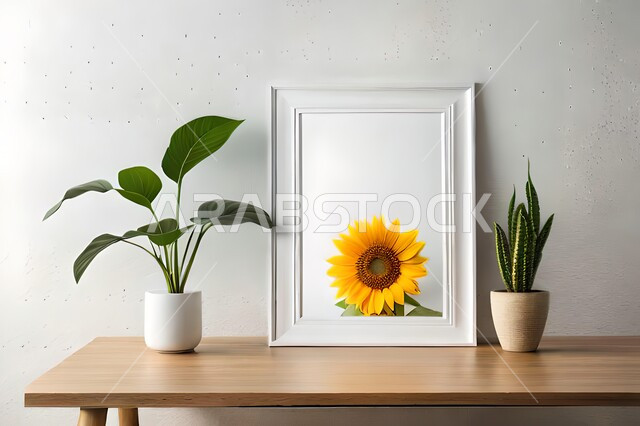 صورة مقربة لمزهرية بجانبها لوحة خشبية ، ورود وأزهار الزينة ، ديكورات ، تحف وديكورات ، اكسسوارات،  ديكور داخلي ، نباتات زينه