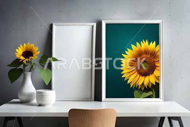 صورة مقربة لمزهرية بجانبها لوحة خشبية ، ورود وأزهار الزينة ، ديكورات ، تحف وديكورات ، اكسسوارات،  ديكور داخلي ، نباتات زينه