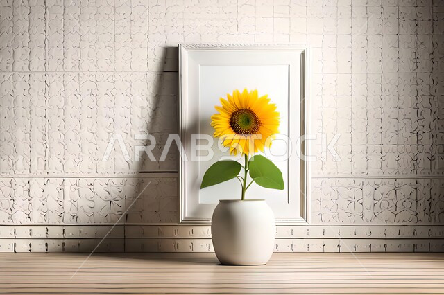 صورة مقربة لمزهرية بجانبها لوحة خشبية ، ورود وأزهار الزينة ، ديكورات ، تحف وديكورات ، اكسسوارات،  ديكور داخلي ، نباتات زينه