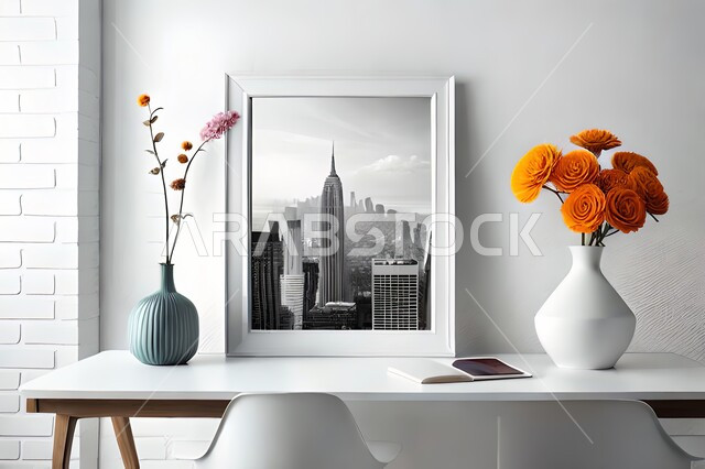 صورة مقربة لمزهرية بجانبها لوحة خشبية ، ورود وأزهار الزينة ، ديكورات ، تحف وديكورات ، اكسسوارات،  ديكور داخلي