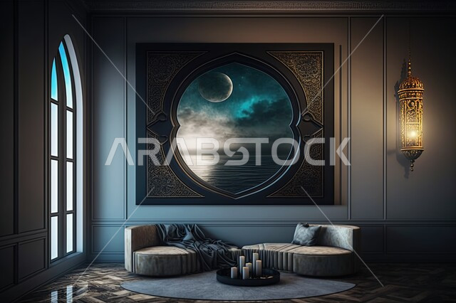 نوافذ في غرفه مطله على مناظر طبيعيه, منظر السماء في الليل ، منظر القمر في السماء ، منظر الفضاء الخارجي ، مناظر طبيعية