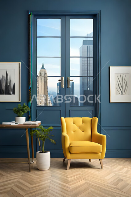 غرفة معيشة بتصاميم عصرية حديثه، لوحات فنية معلقة, ديكورات داخليه، غرفة جلوس, أثاث منزلي راقي، تصاميم عصرية فاخرة، شقق وفلل سكنية, فنادق ومنتجعات فاخره