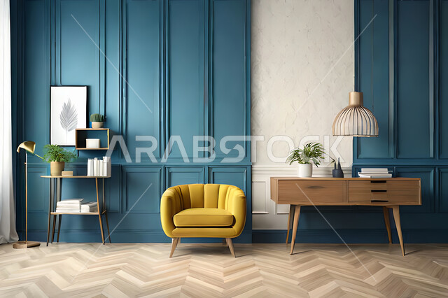 غرفة معيشة بتصاميم عصرية حديثه، لوحات فنية معلقة, ديكورات داخليه، غرفة جلوس, أثاث منزلي راقي، تصاميم عصرية فاخرة، شقق وفلل سكنية, فنادق ومنتجعات فاخره