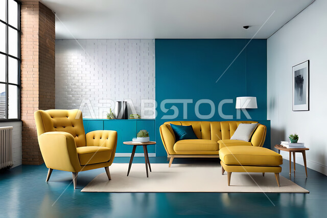 غرفة معيشة بتصاميم عصرية حديثه، لوحات فنية معلقة, ديكورات داخليه، غرفة جلوس, أثاث منزلي راقي، تصاميم عصرية فاخرة، شقق وفلل سكنية, فنادق ومنتجعات فاخره