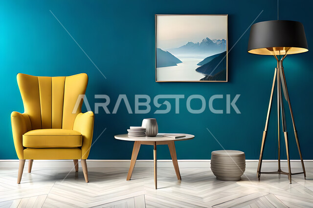 غرفة معيشة بتصاميم عصرية حديثه، لوحات فنية معلقة, ديكورات داخليه، غرفة جلوس, أثاث منزلي راقي، تصاميم عصرية فاخرة، شقق وفلل سكنية, فنادق ومنتجعات فاخره