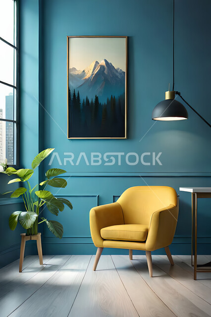 غرفة معيشة بتصاميم عصرية حديثه، لوحات فنية معلقة, ديكورات داخليه، غرفة جلوس, أثاث منزلي راقي، تصاميم عصرية فاخرة، شقق وفلل سكنية, فنادق ومنتجعات فاخره