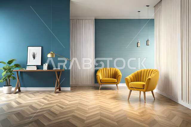 غرفة معيشة بتصاميم عصرية حديثه، لوحات فنية معلقة, ديكورات داخليه، غرفة جلوس, أثاث منزلي راقي، تصاميم عصرية فاخرة، شقق وفلل سكنية, فنادق ومنتجعات فاخره