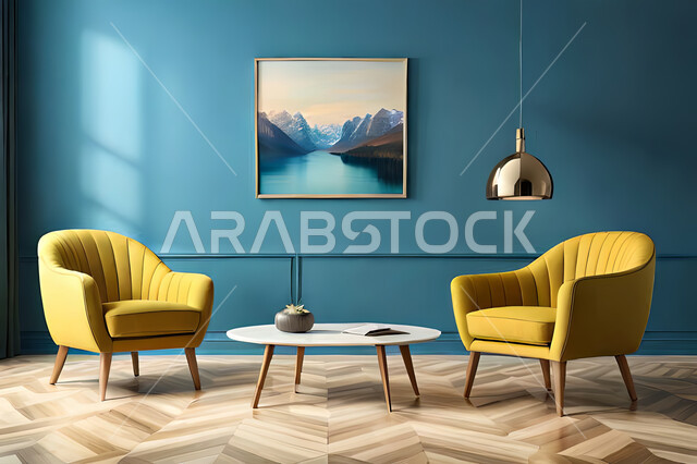 غرفة معيشة بتصاميم عصرية حديثه، لوحات فنية معلقة, ديكورات داخليه، غرفة جلوس, أثاث منزلي راقي، تصاميم عصرية فاخرة، شقق وفلل سكنية, فنادق ومنتجعات فاخره