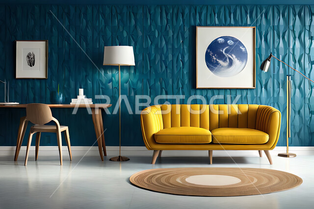 غرفة معيشة بتصاميم عصرية حديثه، لوحات فنية معلقة, ديكورات داخليه، غرفة جلوس, أثاث منزلي راقي، تصاميم عصرية فاخرة، شقق وفلل سكنية, فنادق ومنتجعات فاخره