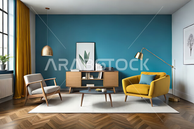 غرفة معيشة بتصاميم عصرية حديثه، لوحات فنية معلقة, ديكورات داخليه، غرفة جلوس, أثاث منزلي راقي، تصاميم عصرية فاخرة، شقق وفلل سكنية, فنادق ومنتجعات فاخره