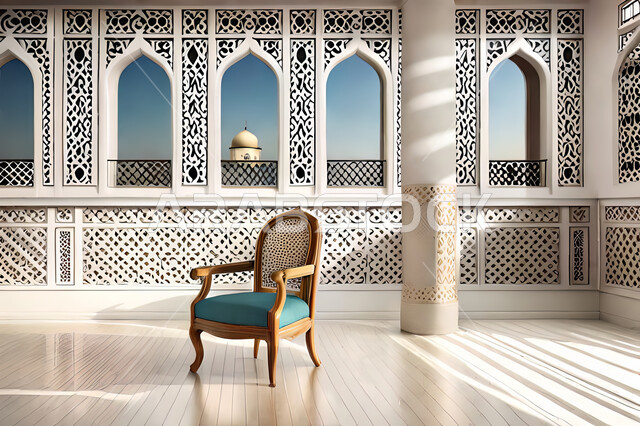 تصاميم عصرية حديثه، غرفة معيشة, ديكورات داخليه، غرفة جلوس, زخارف عربية اسلامية, تصاميم عصرية فاخرة، شقق وفلل سكنية, الفن الهندسي الاسلامي, نافذة خشبية على الطراز  العربي الاسلامي .