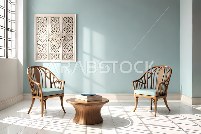 تصاميم عصرية حديثه، غرفة معيشة, ديكورات داخليه، غرفة جلوس, زخارف عربية اسلامية, تصاميم عصرية فاخرة، شقق وفلل سكنية, الفن الهندسي الاسلامي, نافذة خشبية على الطراز  العربي الاسلامي .