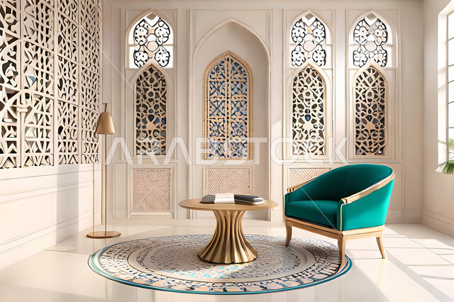 تصاميم عصرية حديثه، غرفه معيشة, ديكورات داخليه، غرفة جلوس, زخارف عربية اسلامية, تصاميم عصرية فاخرة، شقق وفلل سكنية, الفن الهندسي الاسلامي, نافذة خشبية على الطراز  العربي الاسلامي .