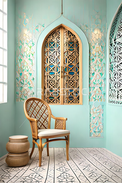 تصاميم عصرية حديثه، غرفة معيشة, ديكورات داخليه، غرفة جلوس, زخارف عربية اسلامية, تصاميم عصرية فاخرة، شقق وفلل سكنية, الفن الهندسي الاسلامي, نافذة خشبية على الطراز  العربي الاسلامي .