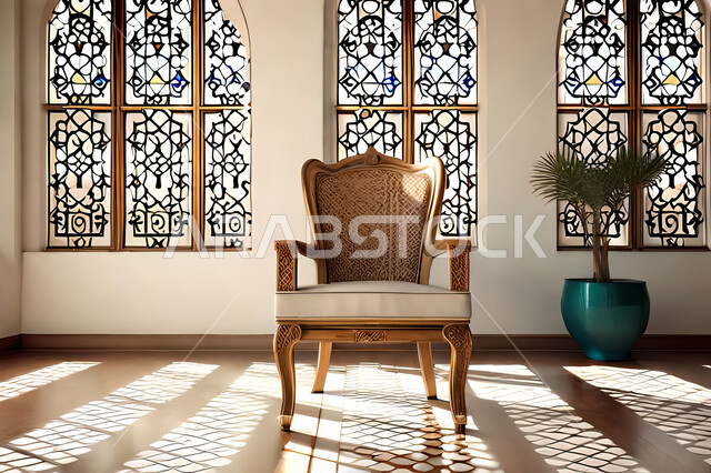 ديكورات داخلية, غرفة معيشة بتصاميم عصرية حديثه، باب خشبي ملون على الطراز العربي الاسلامي, زخارف عربية اسلامية، غرفة جلوس, تصاميم عصرية فاخرة، شقق وفلل سكنية, الفن الهندسي الاسلامي .