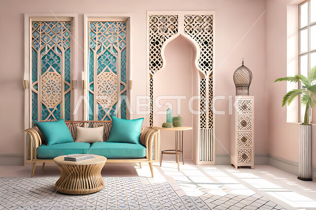 تصاميم عصرية فاخرة, غرفة معيشة بتصاميم عصرية حديثه، الفن الهندسي الاسلامي, زخارف عربية اسلامية, ديكورات داخليه، غرفة جلوس, شقق وفلل سكنية .