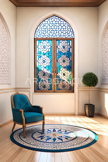 Luxurious modern designs, living room with modern modern designs, Islamic engineering art, Arab-Islamic motifs, interior decorations, living room, apartments and villas.