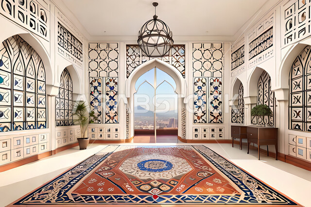 غرفة ذات تصاميم  حديثه عصرية، تصاميم عصرية فاخرة, زخرفة على الطراز العربي الاسلامي, الفن الهندسي الاسلامي, زخارف عربية اسلامية, ديكورات داخليه، شقق وفلل سكنية .