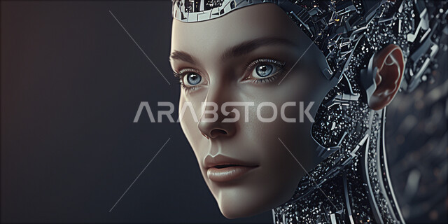 تطور التقنية والتكنولوجيا، التكنولوجيا الرقمية للوجه، الذكاء الإصطناعي والتطور الرقمي، اشكال ورسومات ثلاثية الابعاد، تكنولوجيا المستقبل