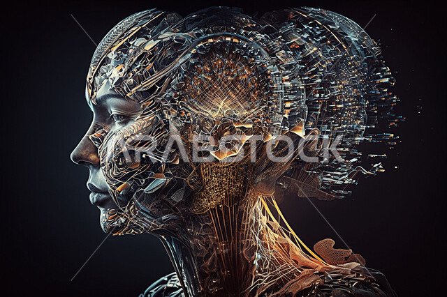 التكنولوجيا الرقمية للوجه، تطور التقنية والتكنولوجيا، الذكاء الإصطناعي والتطور الرقمي، اشكال ورسومات ثلاثية الابعاد، تكنولوجيا المستقبل