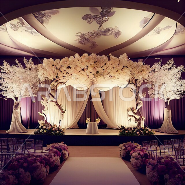 صالات الزواجات والمناسبات السعيده, كوش افراح في قاعات الإحتفالات والمناسبات, منصة عرض للأفراح والأعراس, تصاميم وديكورات بالزهور والوروود, خلفيات زهور الزينه