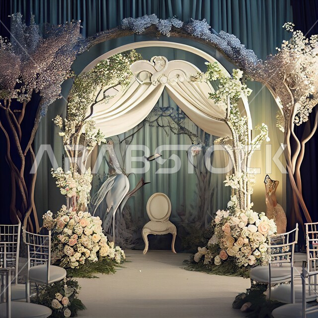 صالات الزواجات والمناسبات السعيده, كوش افراح في قاعات الإحتفالات والمناسبات, منصة عرض للأفراح والأعراس, تصاميم وديكورات بالزهور والوروود, خلفيات زهور الزينه