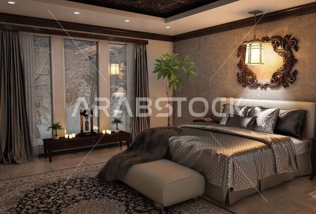 غرفة نوم عصرية فاخرة، ديكورات منزلية داخلية، أثاث منزلي راقي بتصاميم حديثة، شقق وفلل سكنية، فنادق ومنتجعات فاخرة