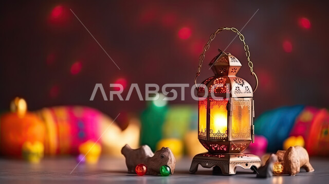 عساكم من عواده ،تحف واكسسوارات شهر رمضان المبارك ، فانوس وإضاءه ملونه، زينة وأنوار للاعياد والمناسبات، أجواء سعيده ، قدوم شهر الخير ، خلفيه ملونه