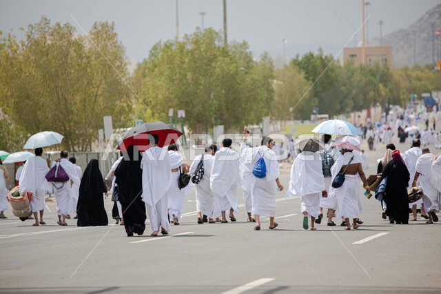 اماكن اسلامية مقدسة، حجاج بيت الله الحرام في مشعر منى في مكة المكرمة في السعودية، آداء مناسك الحج، موسم الحج 2023، معالم اسلامية في السعودية