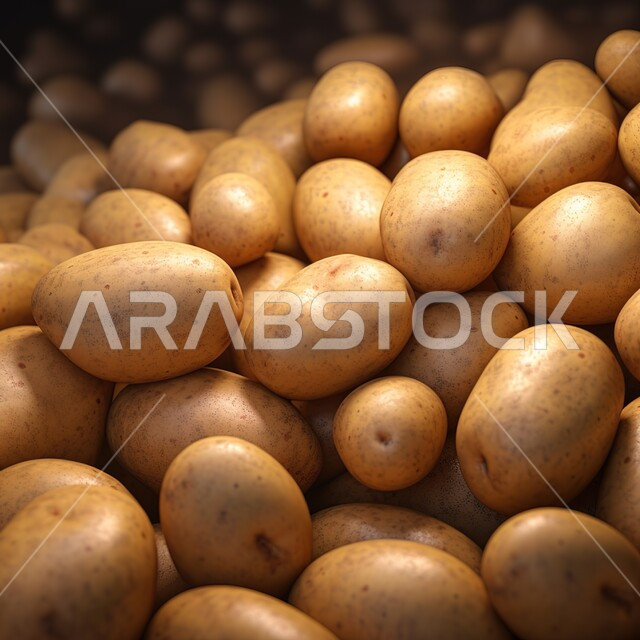  صورة مقربة لكومة من حبات البطاطس الطازجة, ثمرة البطاطا، خضروات و محاصيل زراعية،  زراعة البطاطا