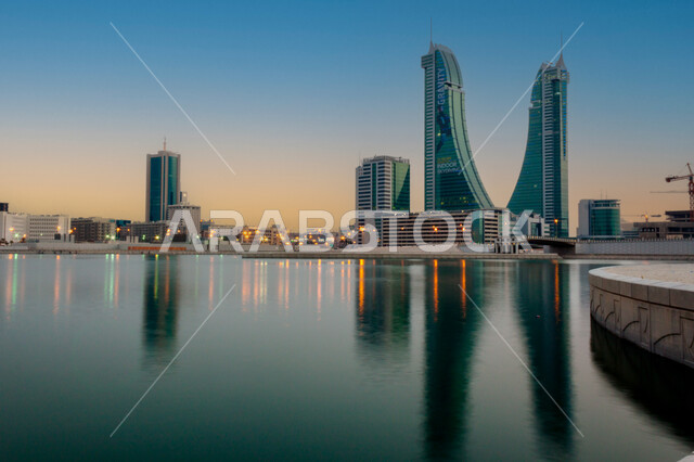 المرفأ المالي في دولة البحرين، ابراج مجموعة جي اف اتش المالية، الفن الهندسي المعماري، ابراج ومعالم البحرين المشهورة