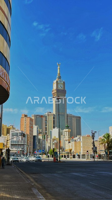 طرق وشوارع مكة المكرمة، برج الساعة في مكة المكرمة في المملكة العربية السعودية، الابراج وناطحات السحاب، الفن الهندسي المعماري، معالم مكة المشهورة