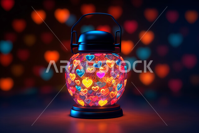 فوانيس  ملونة معدنية و مزخرفة،  قدوم شهر الخير ،  تصاميم فوانيس ملونه مضيئه , تحف واكسسوارات شهر رمضان المبارك ،  زينة وأنوار للاعياد والمناسبات، عساكم من عواده ،خلفية اسلاميه ملونة