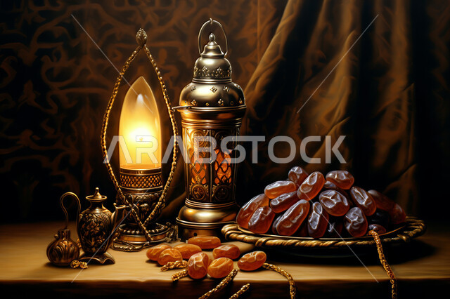فانوس معدني مزخرف, إضاءة و زينة شهر رمضان ،مشاركة الاجواء الرمضانية ، وجبة افطار  صحية ولذيذة، شهر رمضان المبارك , خلفية اسلامية