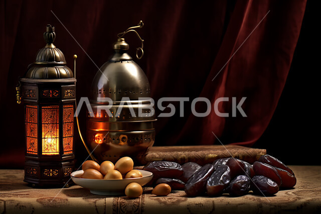 فانوس معدني مزخرف, إضاءة و زينة شهر رمضان ،مشاركة الاجواء الرمضانية ، وجبة افطار  صحية ولذيذة، شهر رمضان المبارك , خلفية اسلامية