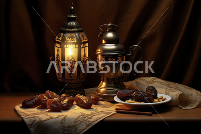 فانوس معدني مزخرف, إضاءة و زينة شهر رمضان ،مشاركة الاجواء الرمضانية ، وجبة افطار شهية و لذيذة ، شهر رمضان المبارك , خلفية اسلامية
