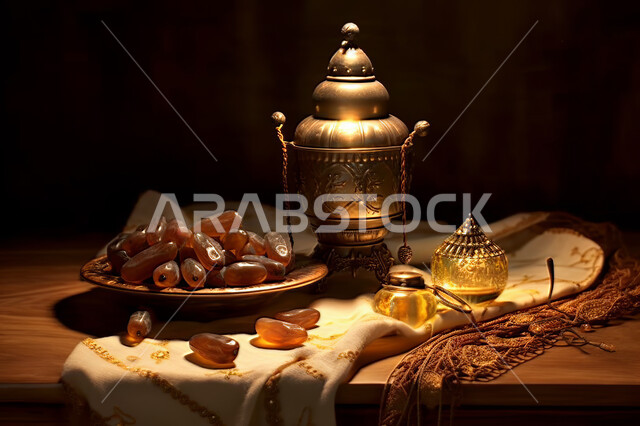 فانوس معدني مزخرف, إضاءة و زينة شهر رمضان ،مشاركة الاجواء الرمضانية ، وجبة افطار شهية و لذيذة ، شهر رمضان المبارك , خلفية اسلامية