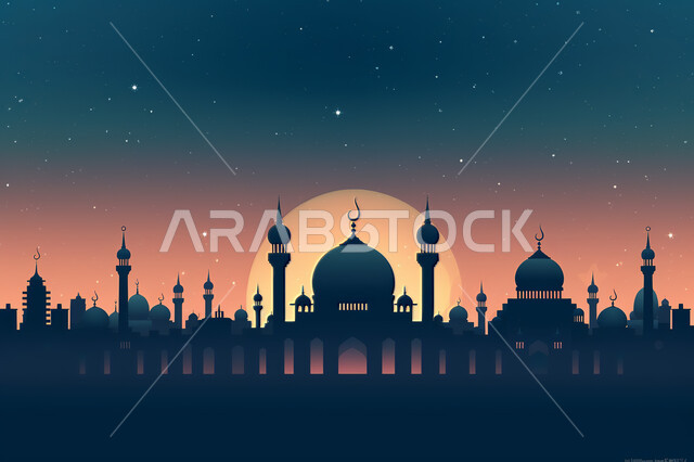 الفن الهندسي والمعماري للمساجد التاريخيه القديمه, منظر طبيعي للنجوم المتناثره في السماء ليلا, خلفيات مساجد اسلاميه في وضع الليل، تصميم مسجد اسلامي متميز ، العباده واداء الصلاه في المساجد، خلفيات وديكورات رمضانيه