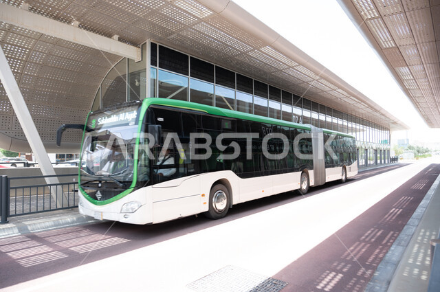 Ministry of Transport and Logistics Services, Riyadh Bus at Riyadh City Station in the Kingdom of Saudi Arabia, Buses and Buses Route, Bus Routes and Streets, Means of Transportation